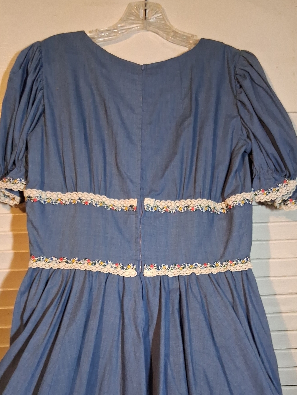 Vintage Blue Prairie Dress - Picture 4 of 7